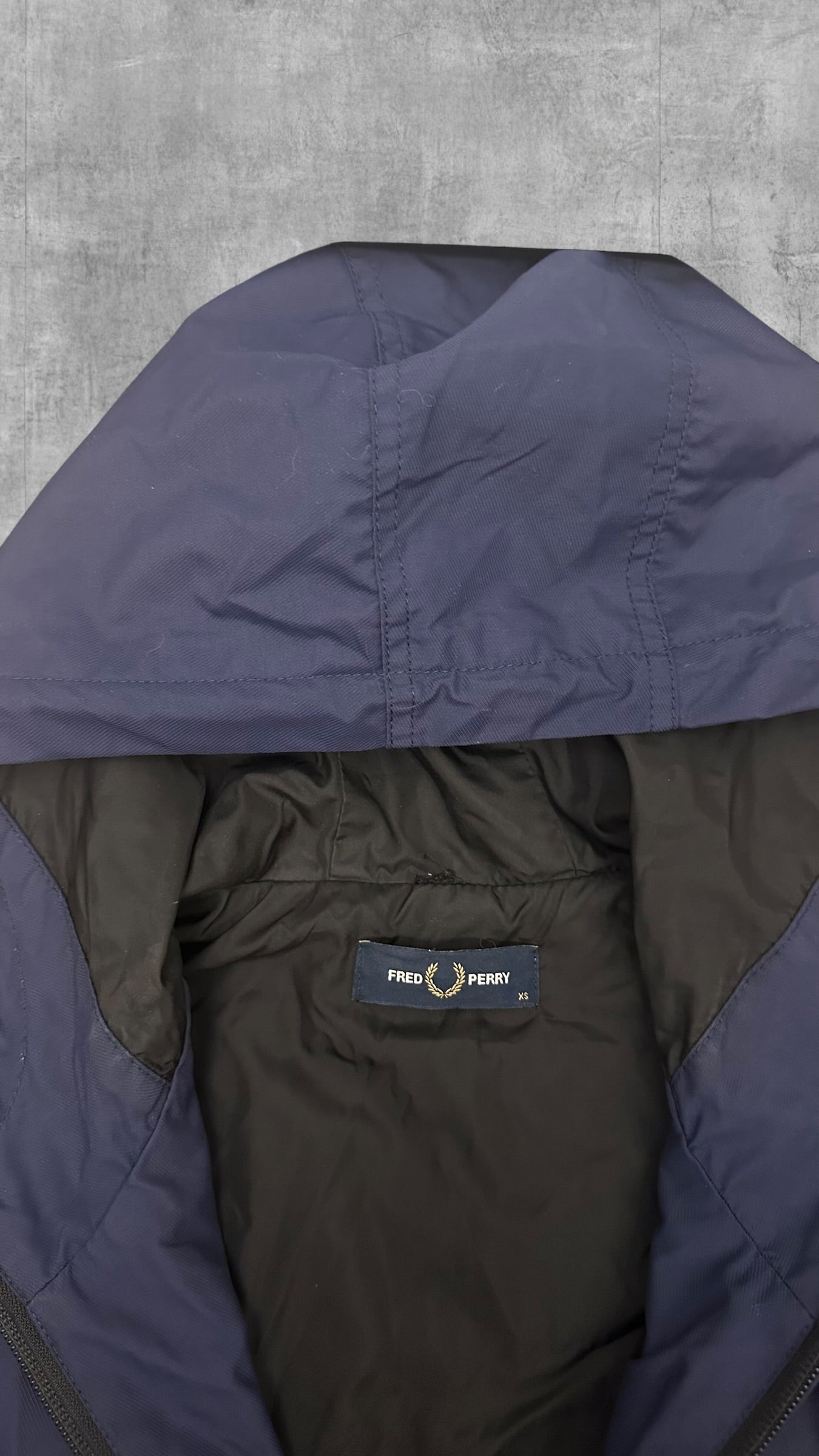 Fred Perry Regenjacke, Übergangsjacke Navy Blau Schwarz S
