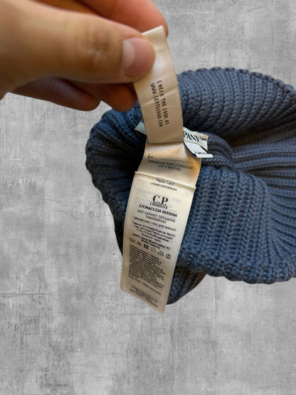 C.P. Company Goggle Beanie Mütze Grau Türkis