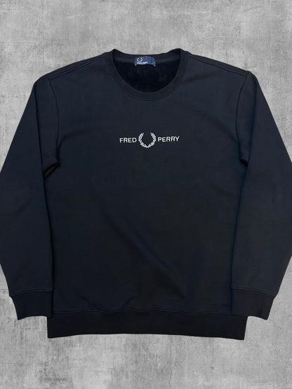 Fred Perry Sweatshirt Schwarz Weiß M