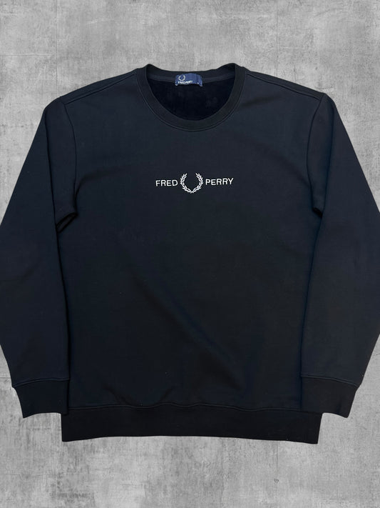 Fred Perry Sweatshirt Schwarz Weiß M