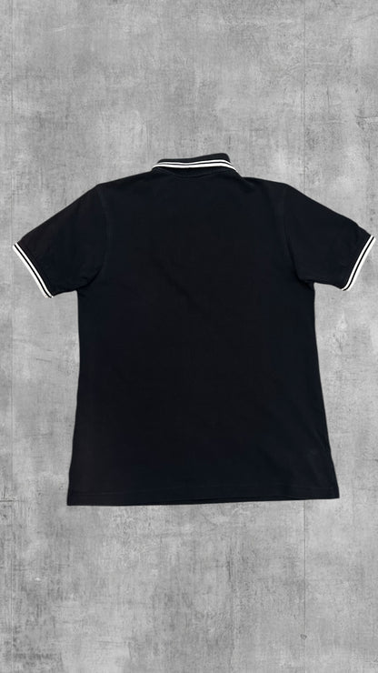 Fred Perry Polo Shirt Schwarz Weiß S Slim Fit