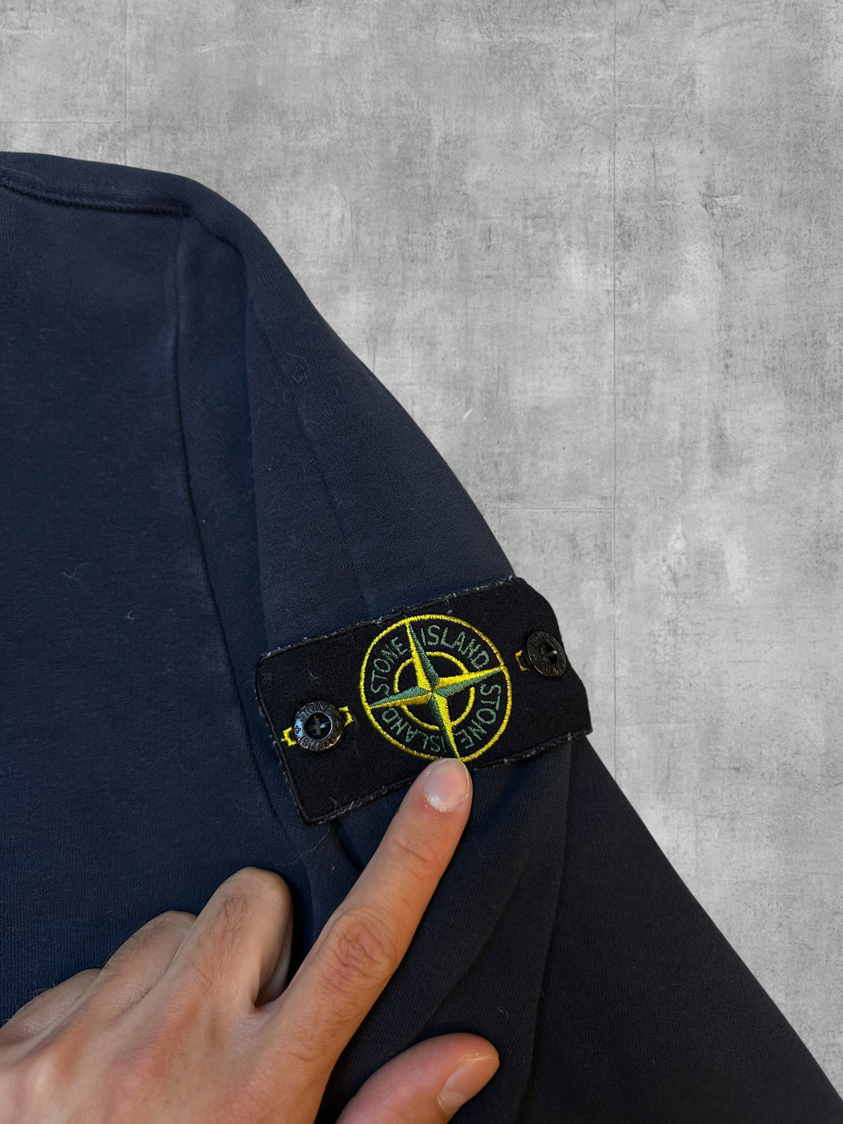 Stone Island Quarter Zip Pullover Navy Blau L