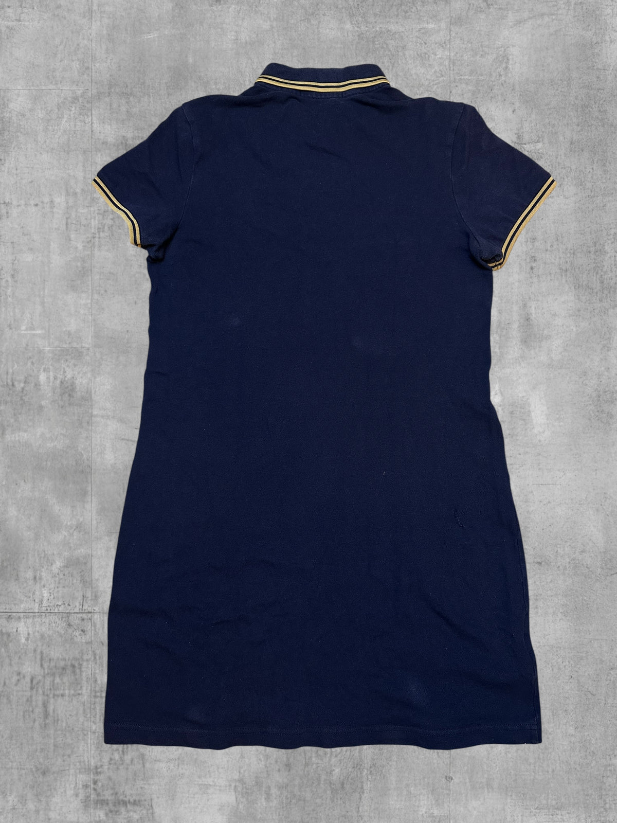 Fred Perry Polokleid Schwarzblau Gold Frauengröße M 38
