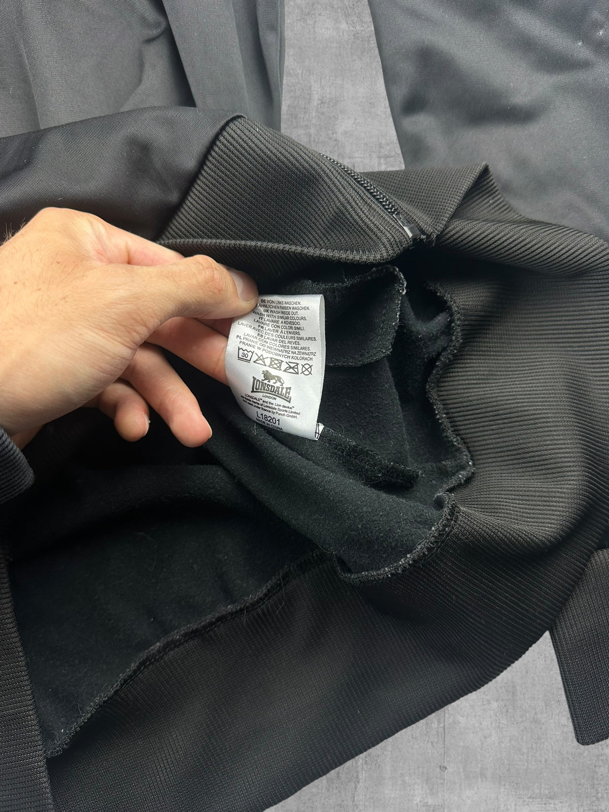 Lonsdale London Trainingsjacke Schwarz Weiß L