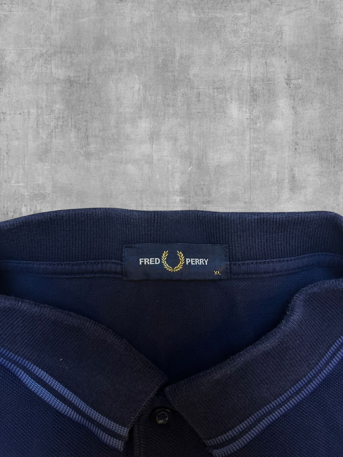 Fred Perry Polo Shirt Navy Blue XL