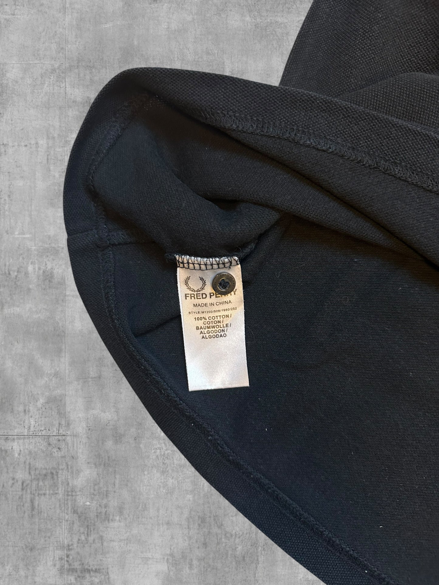 Fred Perry Polo Shirt Schwarz Gelb M