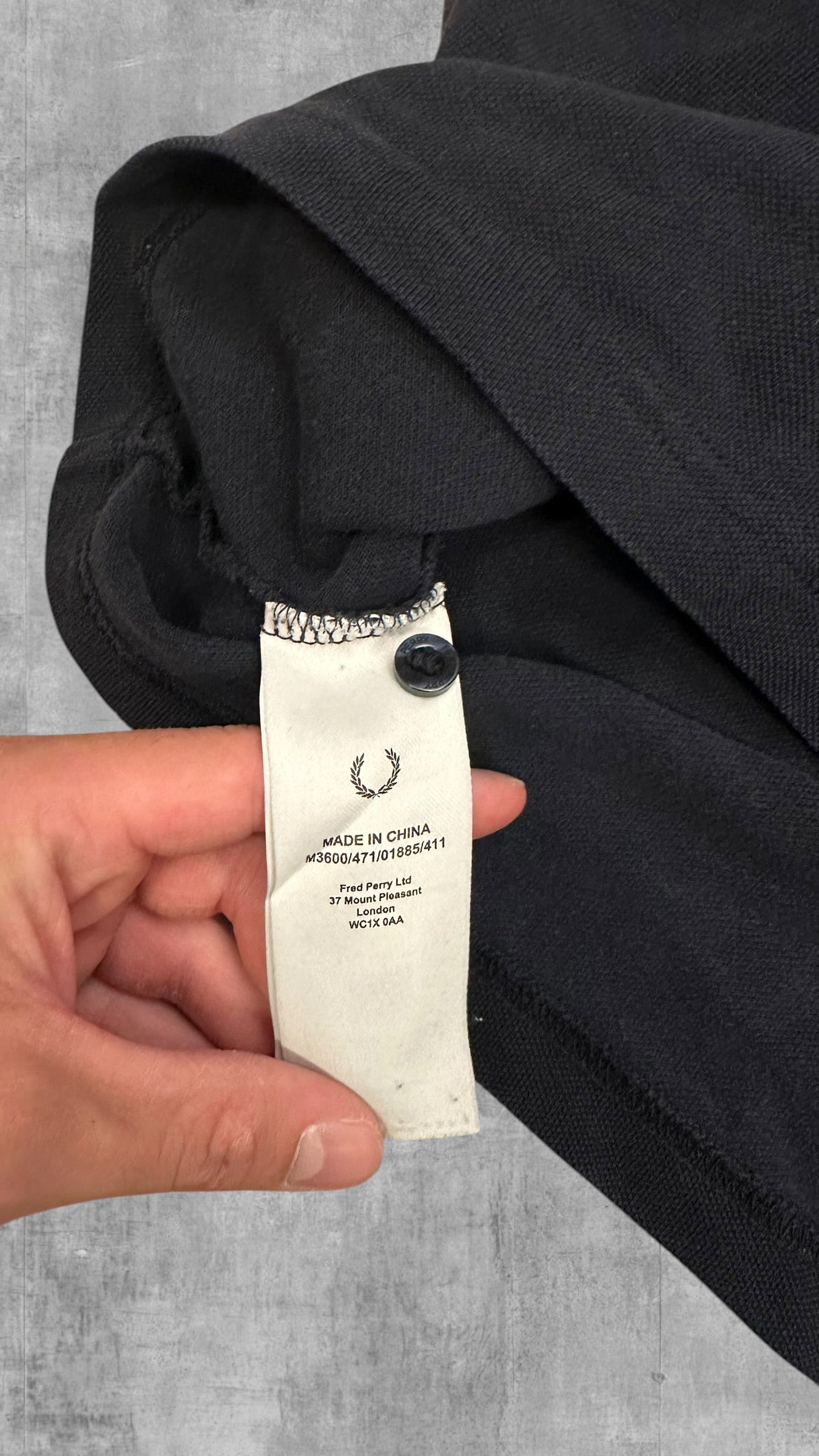 Fred Perry Polo Shirt Schwarz Rot Weiß L
