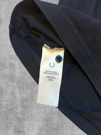 Fred Perry Polo Shirt Schwarz Weiß XS