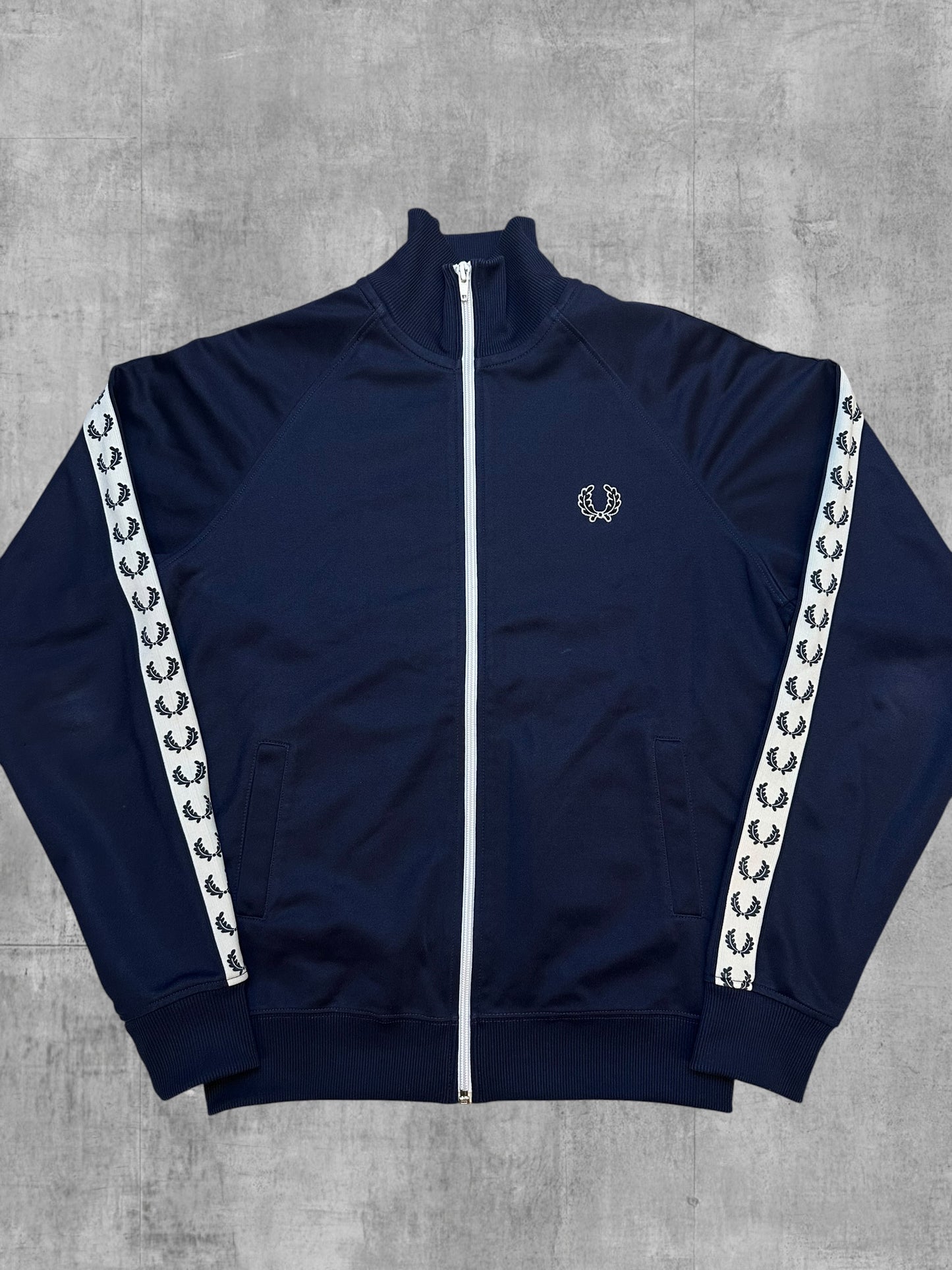 Fred Perry Vintage Trainingsjacke Taped Navy Blau S