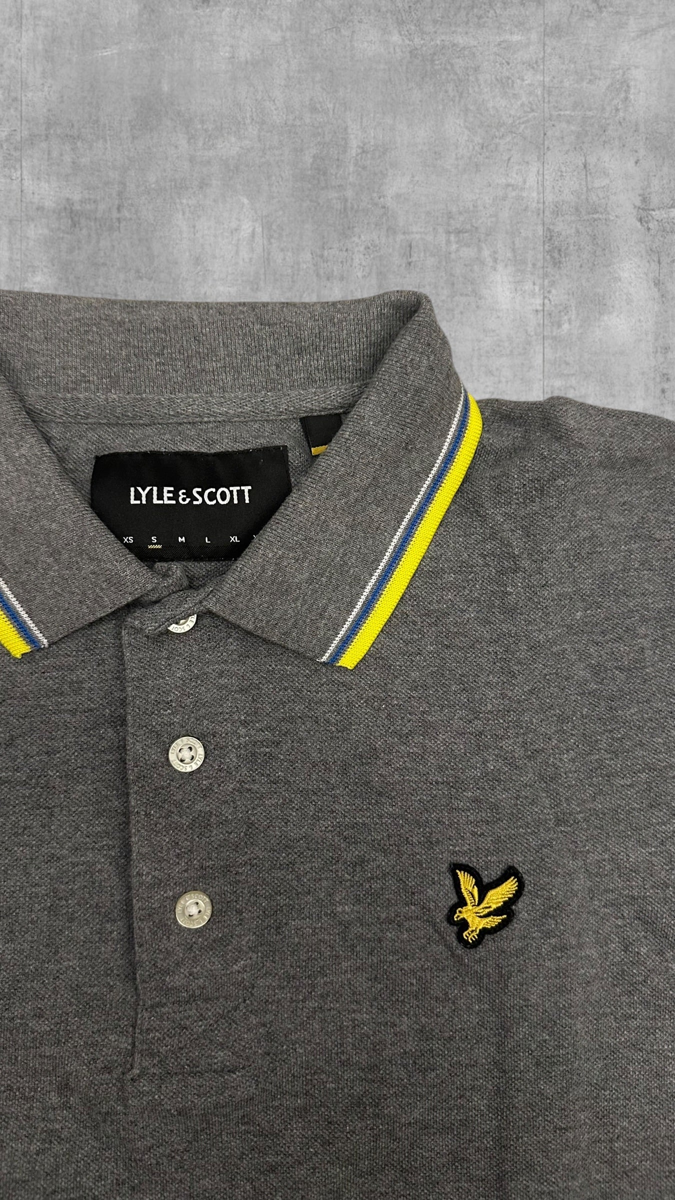 Lyle & Scott Apollo Shirt Grau Gelb S
