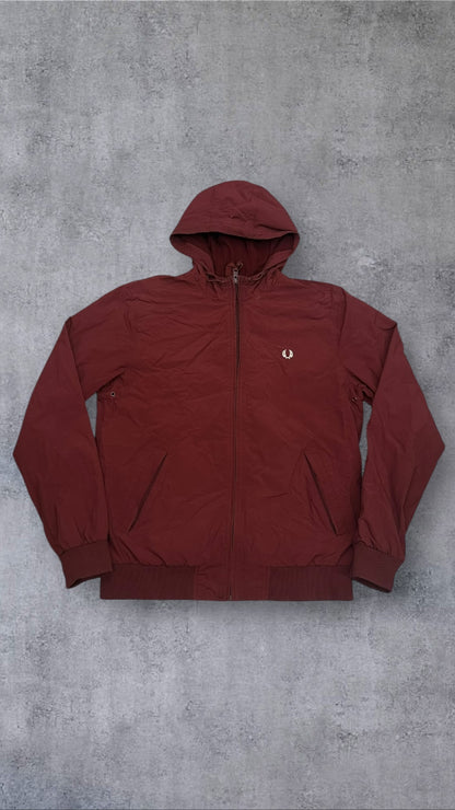 Fred Perry Regenjacke Bomberjacke Weinrot Größe M
