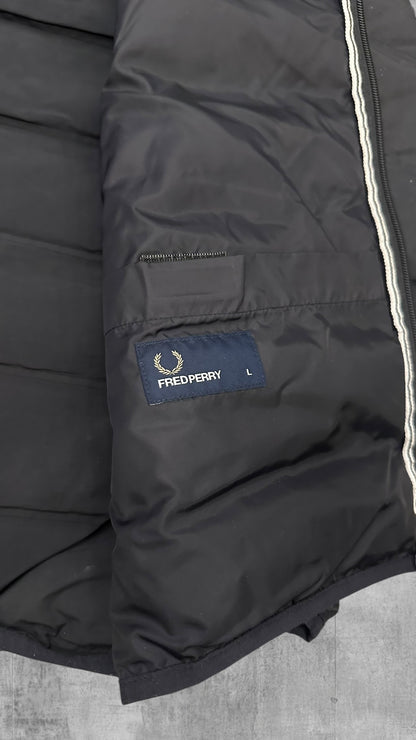 Fred Perry Übergangsjacke Steppjacke Schwarz L