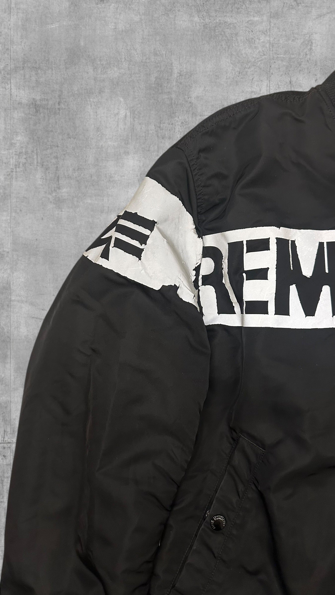 Alpha Industries Bomberjacke Schwarz Silber L