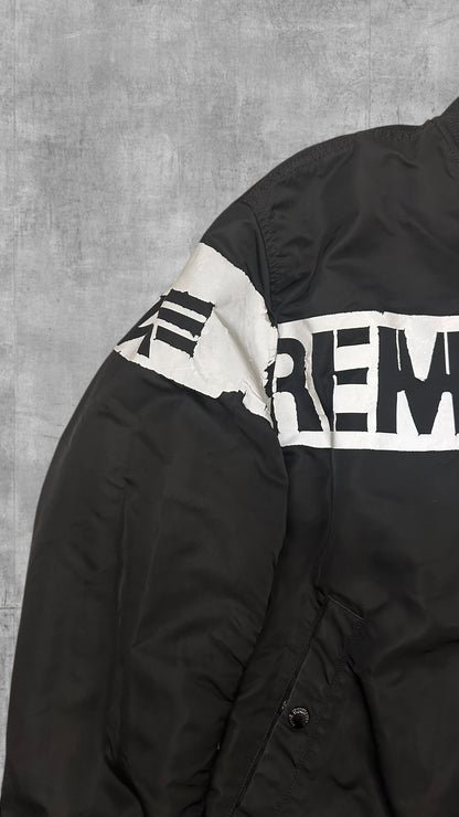 Alpha Industries Bomberjacke Schwarz Silber L
