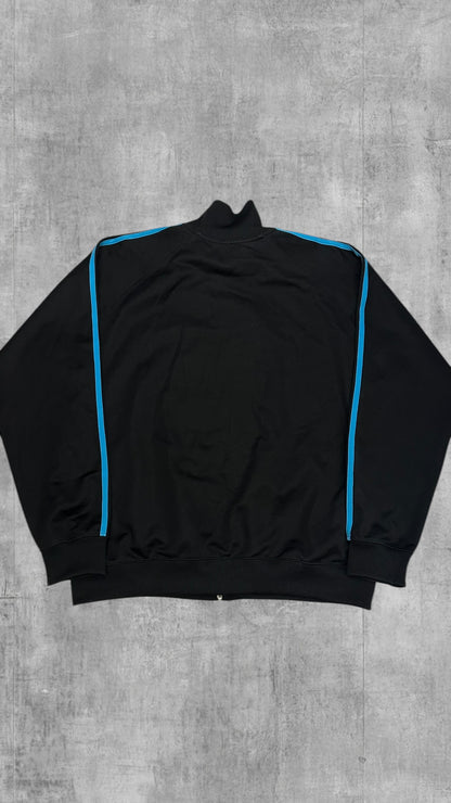 Fred Perry Vintage Trainingsjacke Taped Schwarz Hellblau XL