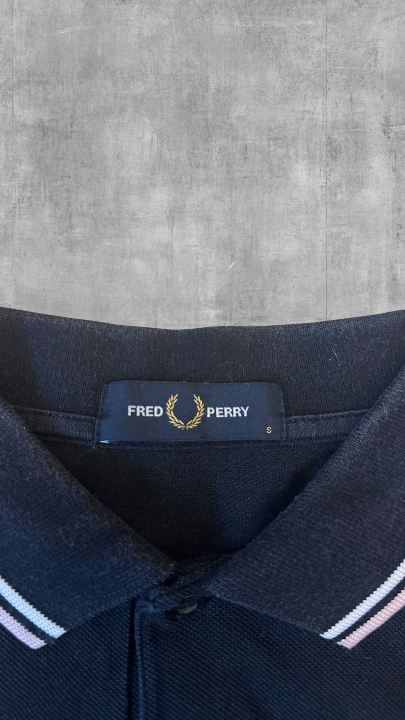 Fred Perry Polo Shirt Schwarz Weiß Rosa S