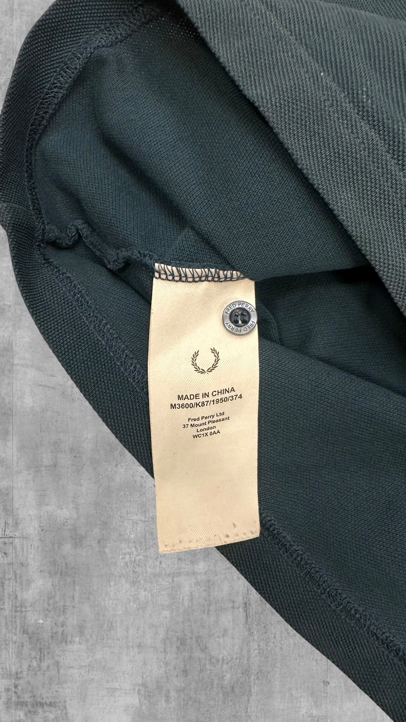 Fred Perry Polo Shirt Dunkelgrün Schwarz M
