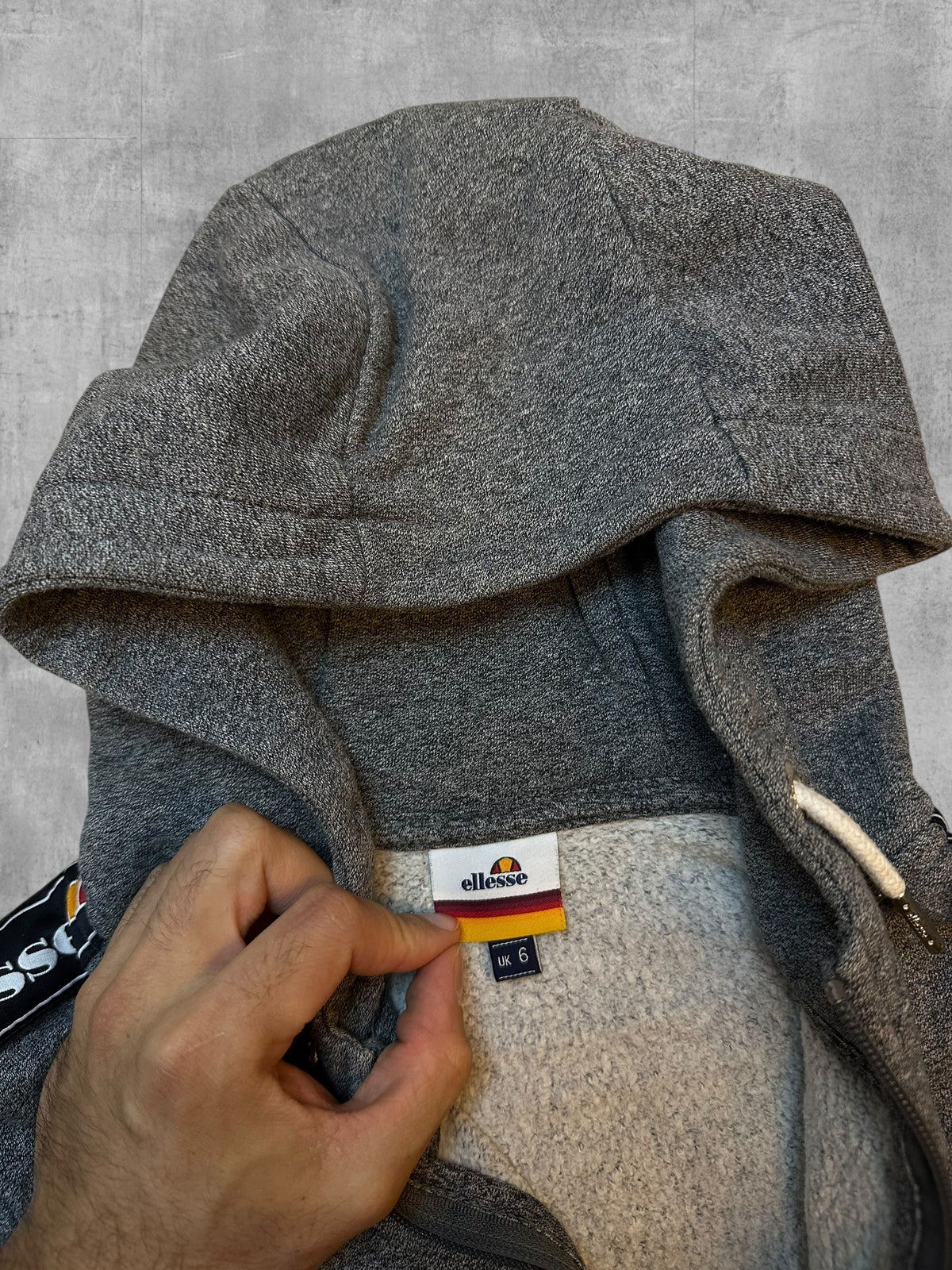 Ellesse Sweatjacke Grau Taped Frauengröße XS