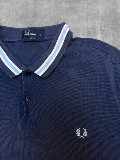 Fred Perry Polo Shirt Navy Blau XL slim Fit