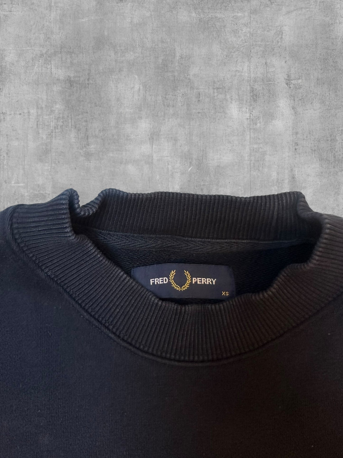 Fred Perry Sweatshirt Schwarz Weiß XS