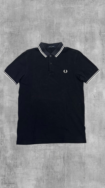 Fred Perry Polo Shirt Schwarz Weiß S