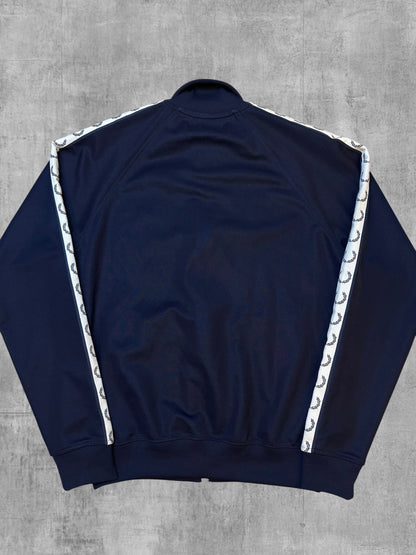 Fred Perry Trainingsjacke Taped Navy Blau Weiß S