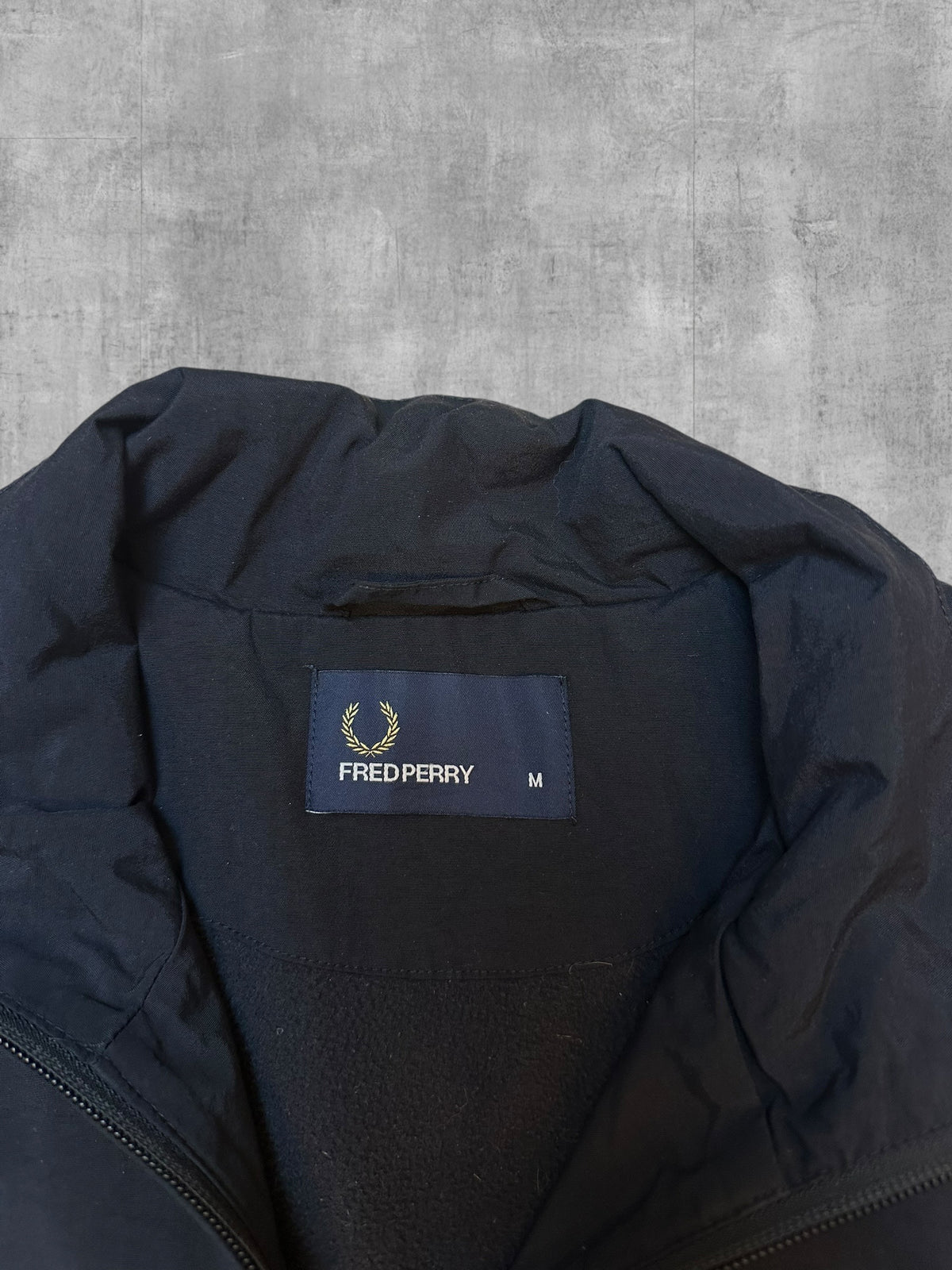 Fred Perry Rain Jacket Bomber Jacket Black Gold M