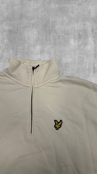 Lyle & Scott Half Zip Pullover Weiß Frauengröße S