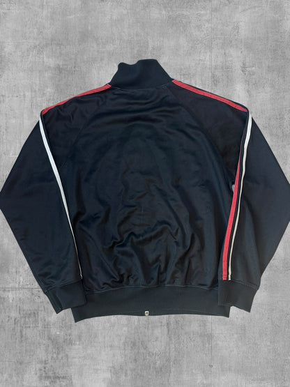 Fred Perry Vintage Trainingsjacke Taped Schwarz Rot Weiß M