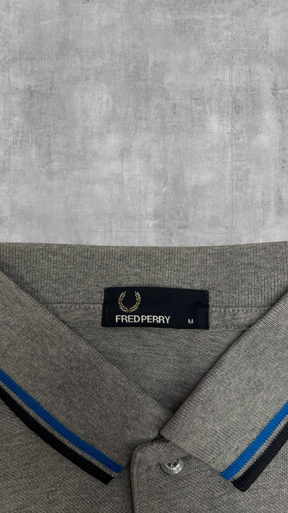 Fred Perry Polo Shirt Grau Schwarz M