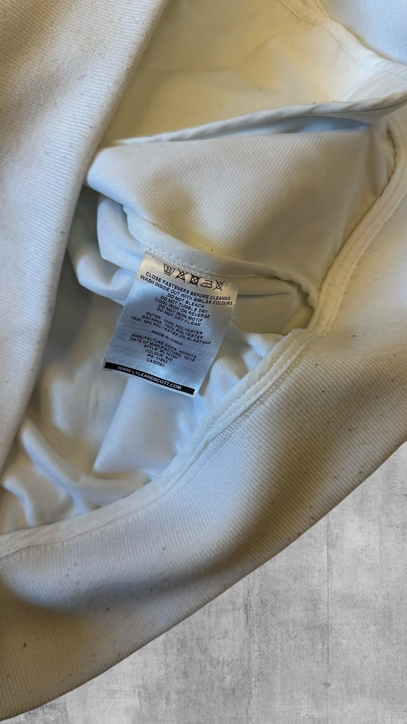 Lyle & Scott Bomberjacke Regenjacke Übergangsjacke Weiß XL
