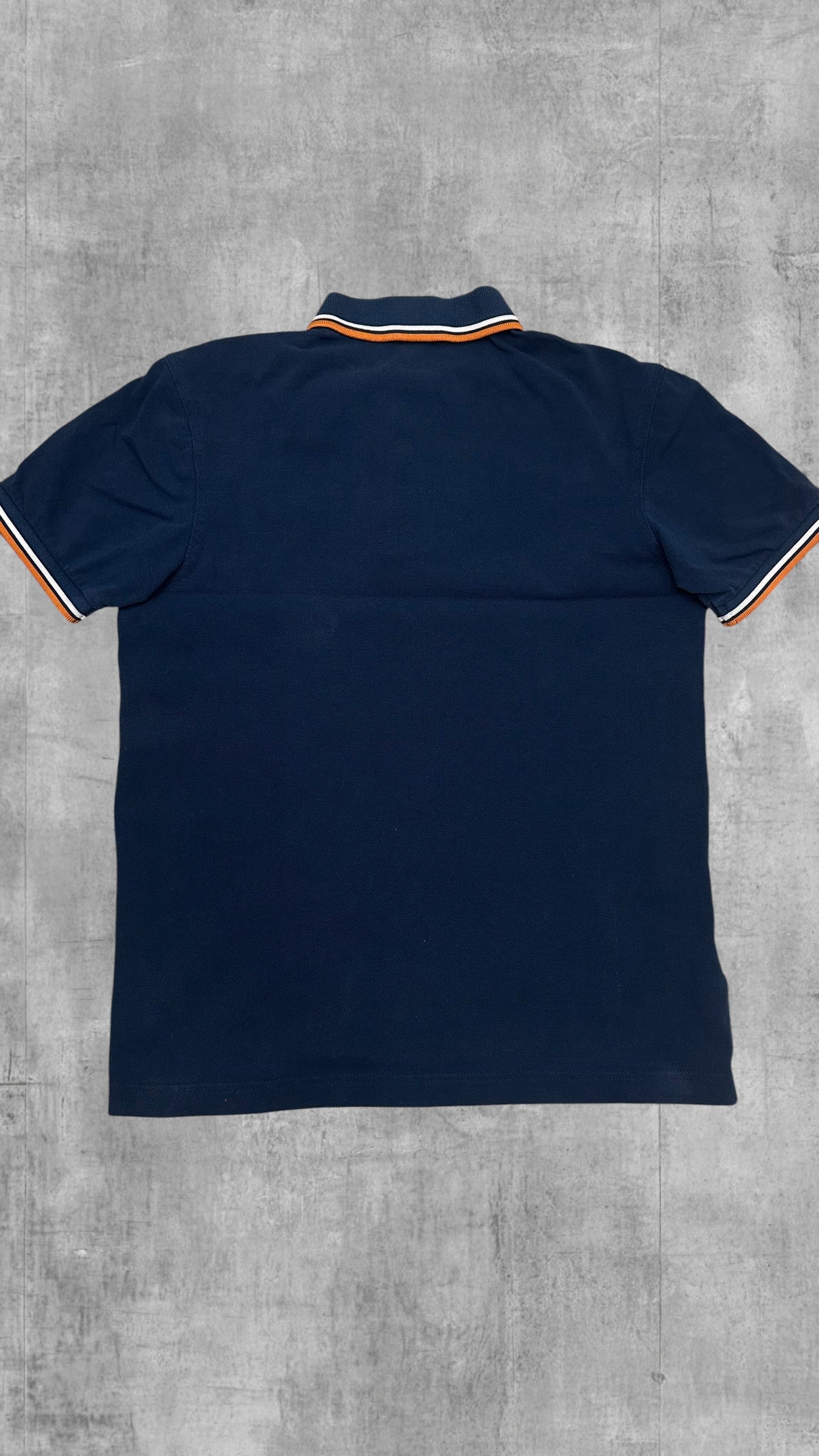 Fred Perry Polo Shirt Navy Blau Orange Weiß S