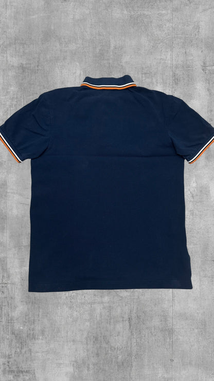 Fred Perry Polo Shirt Navy Blau Orange Weiß S