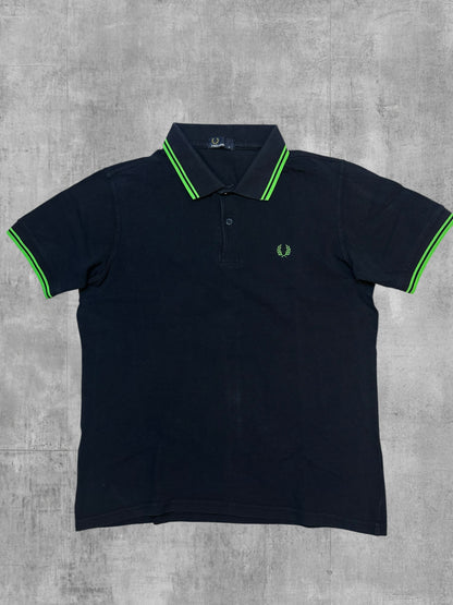 Fred Perry Polo Shirt Schwarz Grün M