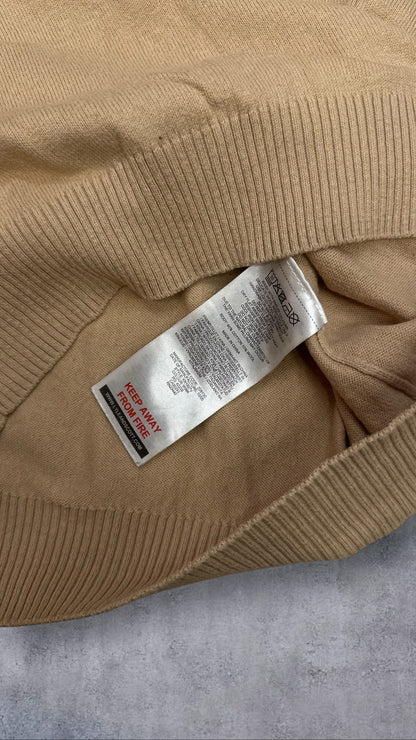 Lyle & Scott Half Zip Pullover Beige S