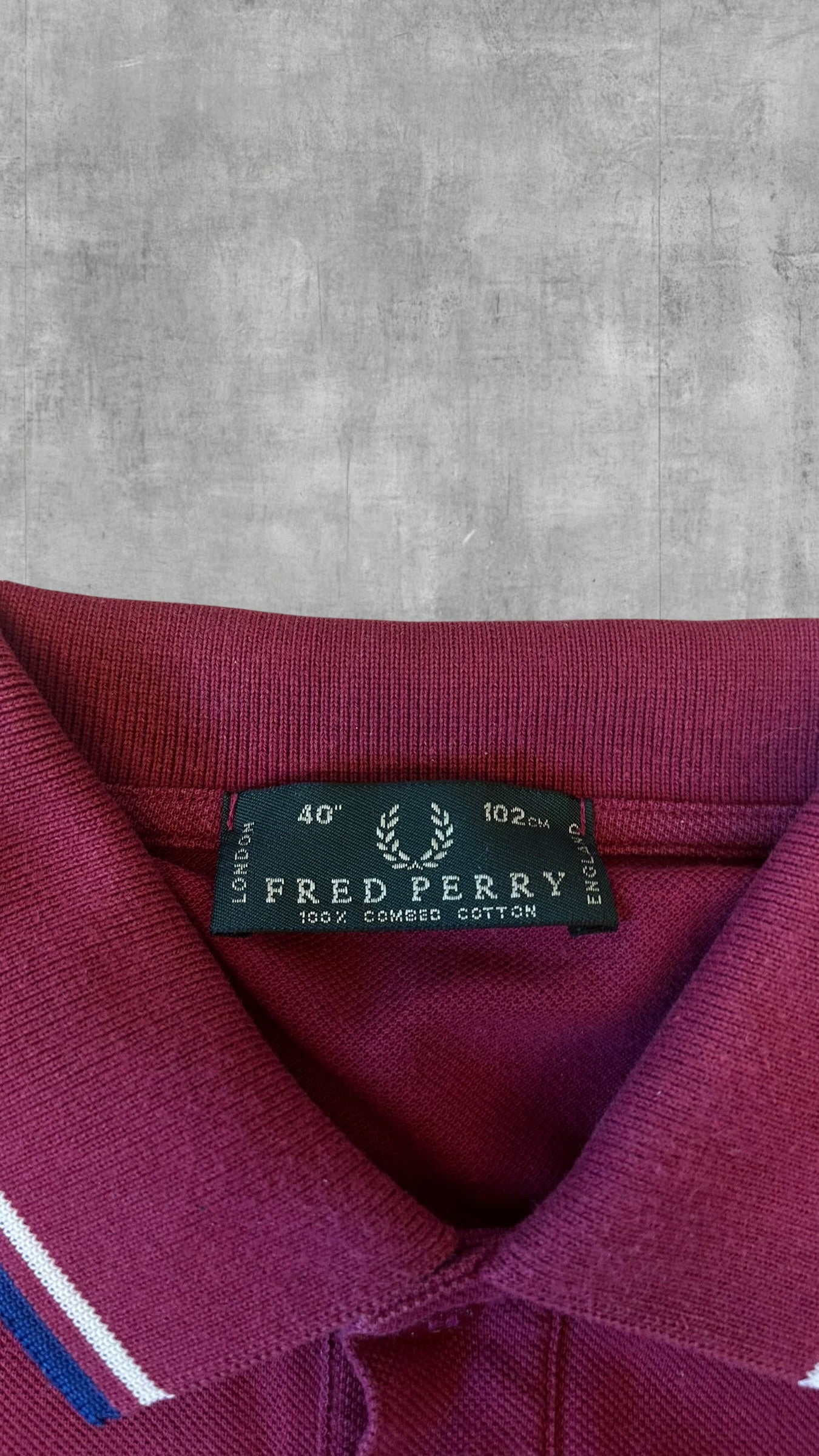 Fred Perry Polo Shirt Weinrot M