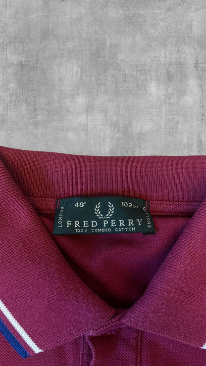 Fred Perry Polo Shirt Weinrot M