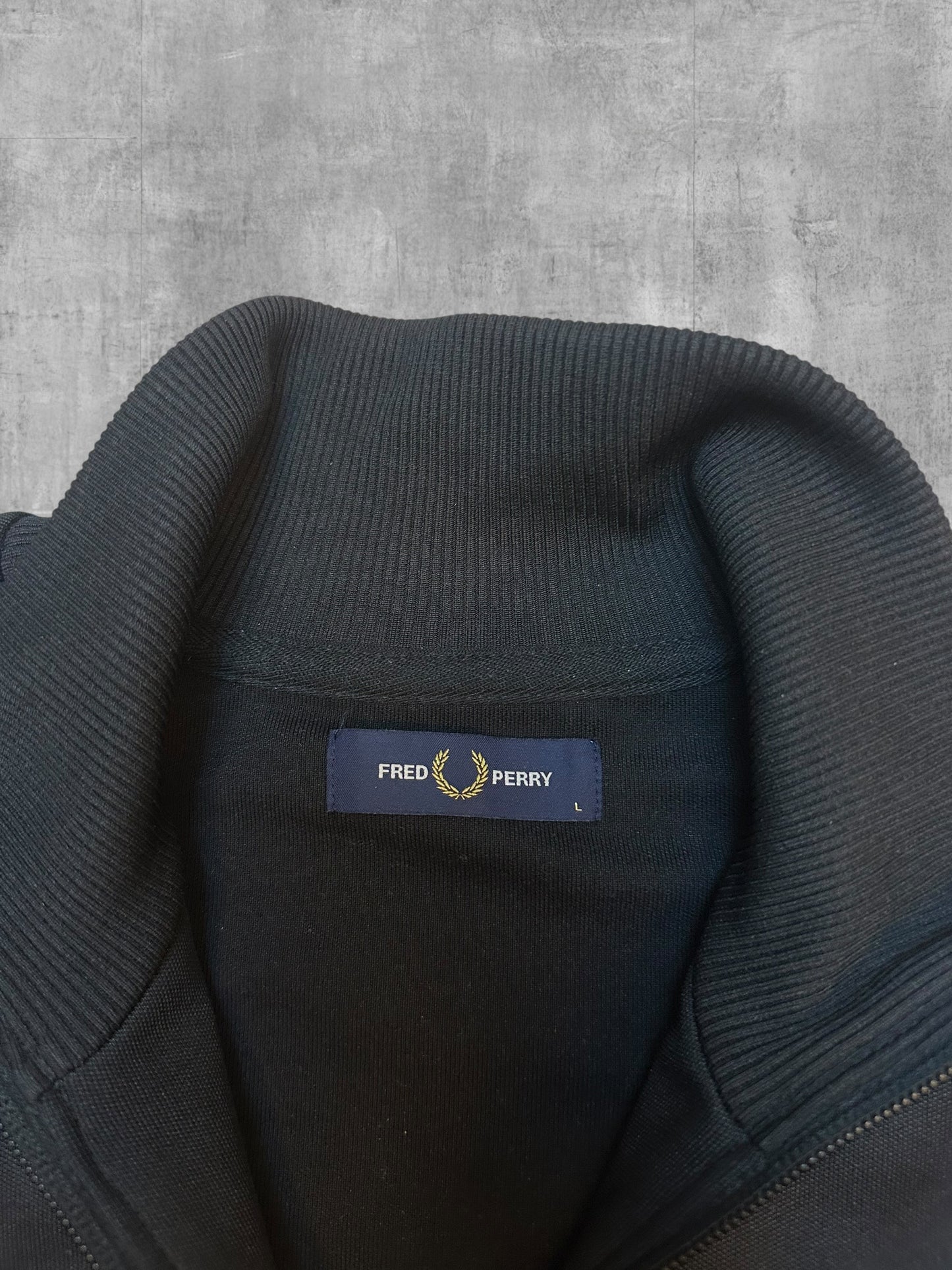 Fred Perry Trainingsjacke Taped Black on Black L (sehr selten)