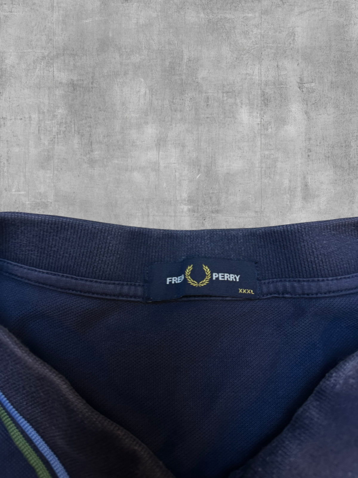 Fred Perry Polo Shirt Navy Blau Khaki 3XL