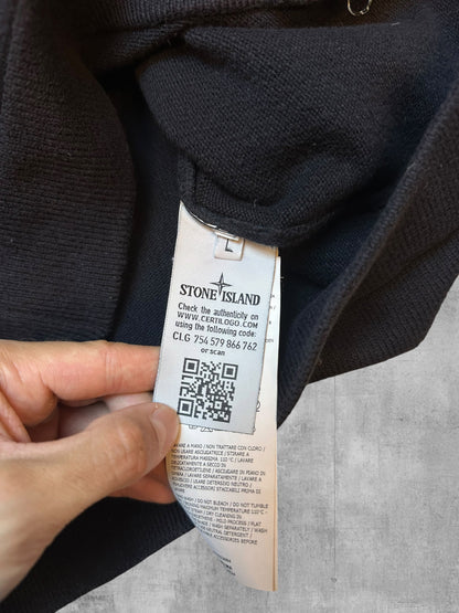 Stone Island Zip Rollkragenjacke Schwarz L