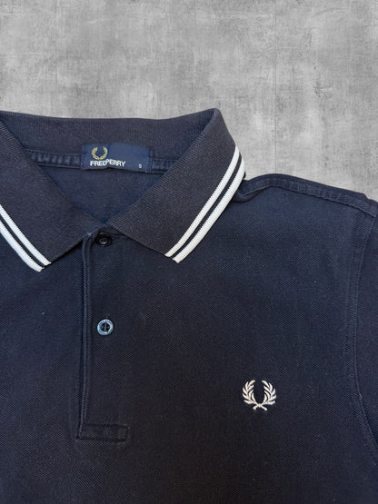 Fred Perry Polo Shirt Schwarzblau Weiß S