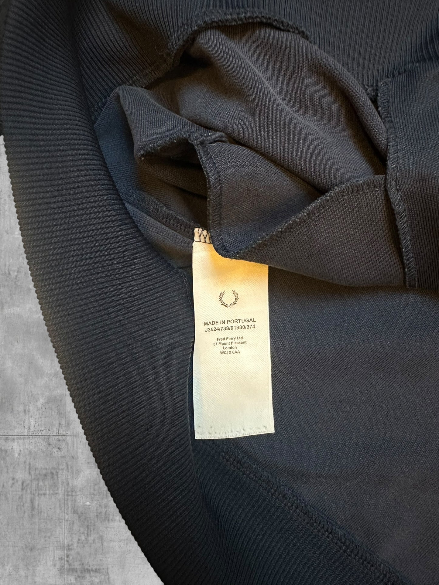 Fred Perry Trainingsjacke Taped Navy Blau Schwarz XL