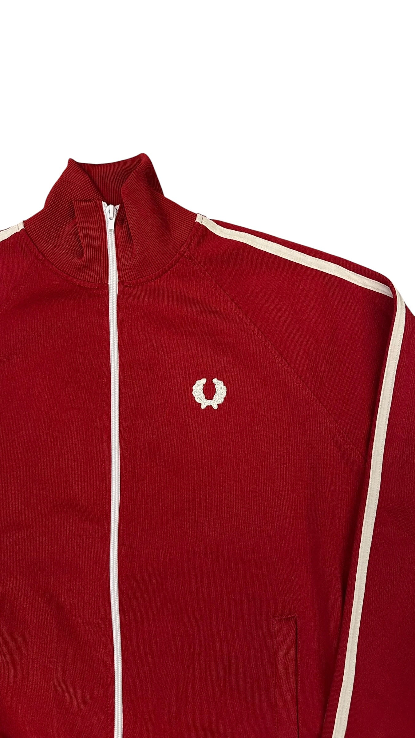 Fred Perry Vintage Trainingsjacke Taped Rot S