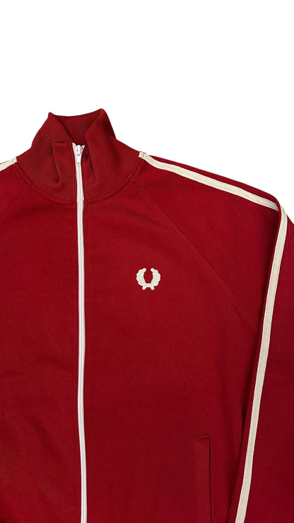 Fred Perry Vintage Trainingsjacke Taped Rot S