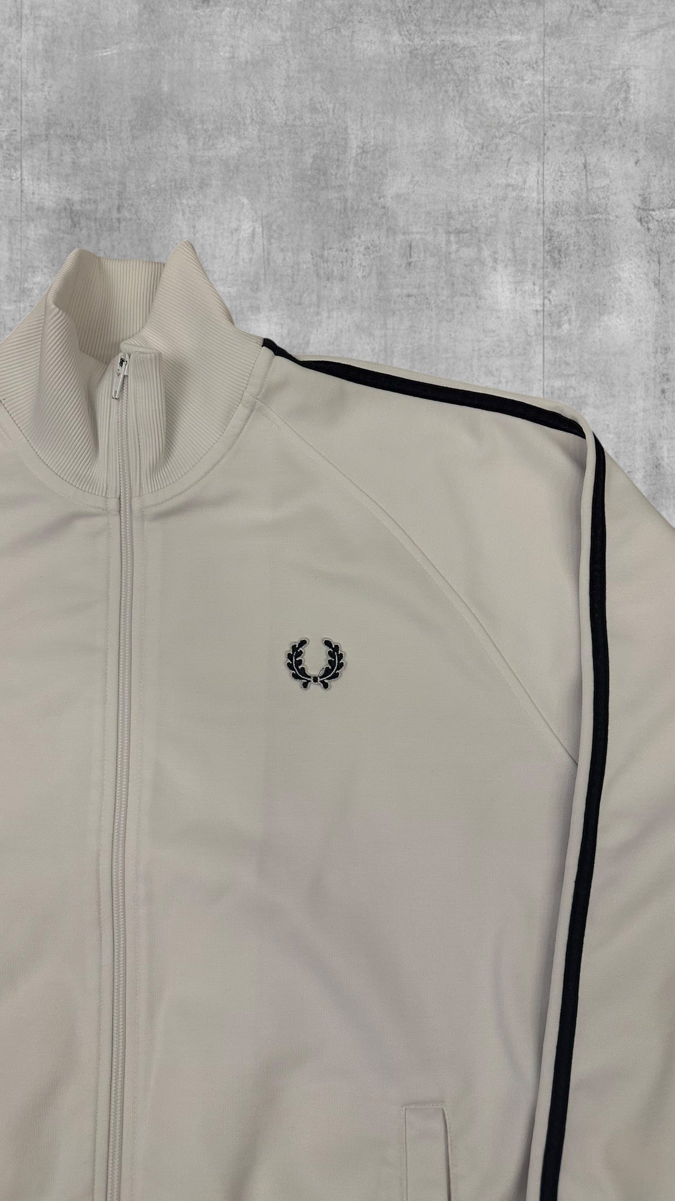 Fred Perry x Citroen Vintage Trainingsjacke Taped Weiß Schwarz L