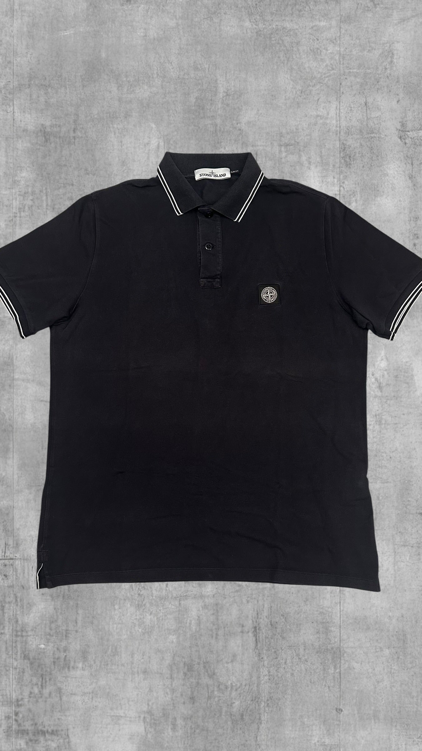 Stone Island Polo Shirt Schwarz XL Slim Fit