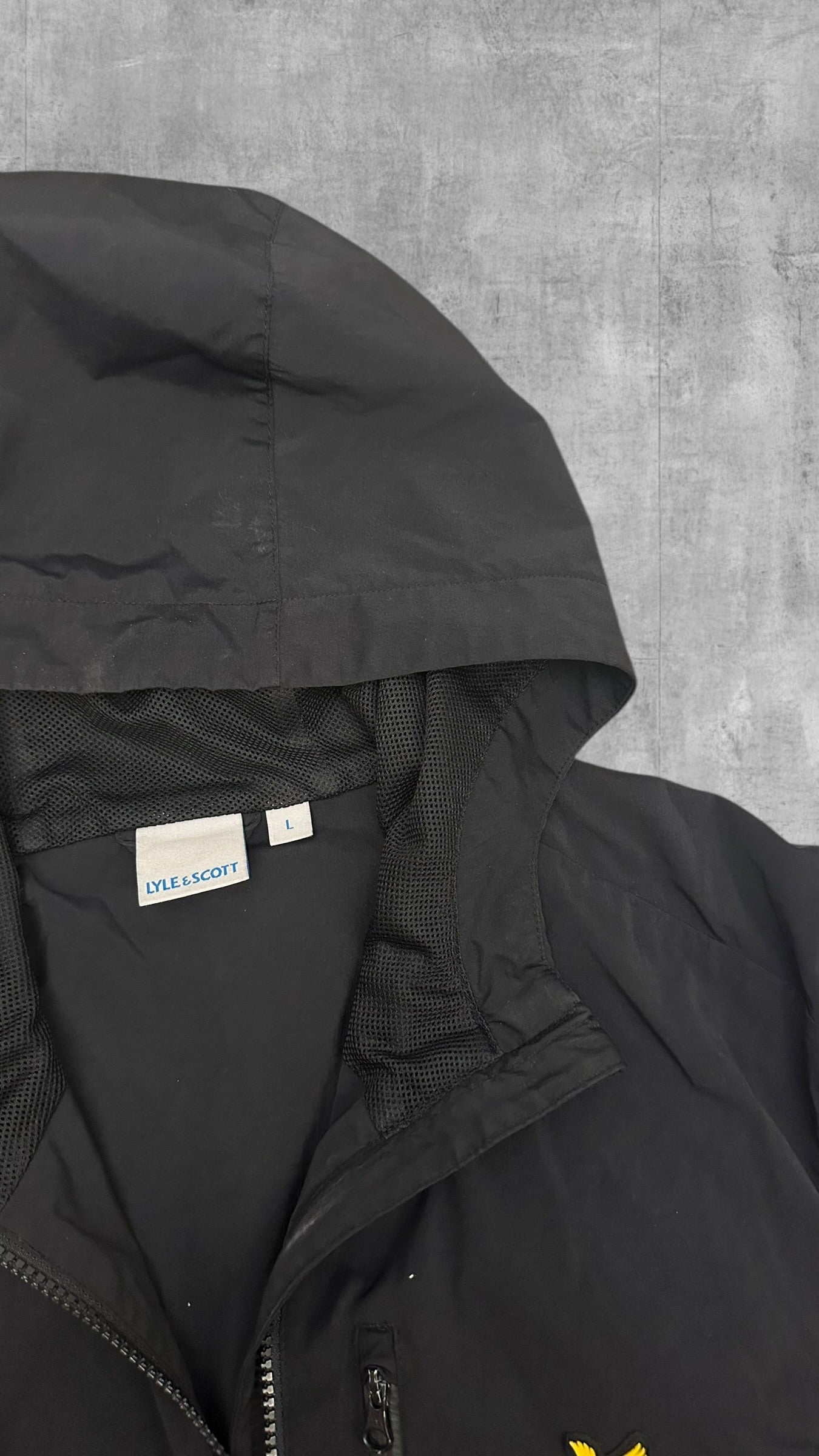 Lyle & Scott Regenjacke Windbreaker Schwarz L