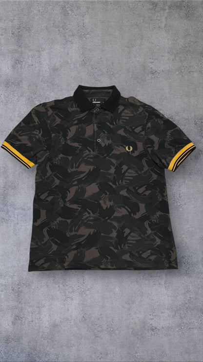 Fred Perry Polo Shirt Grau Gold S Slim Fit