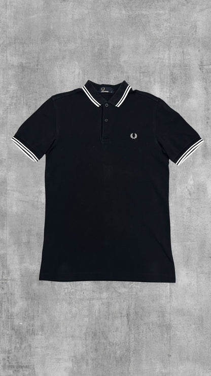 Fred Perry Polo Shirt Schwarz Weiß S