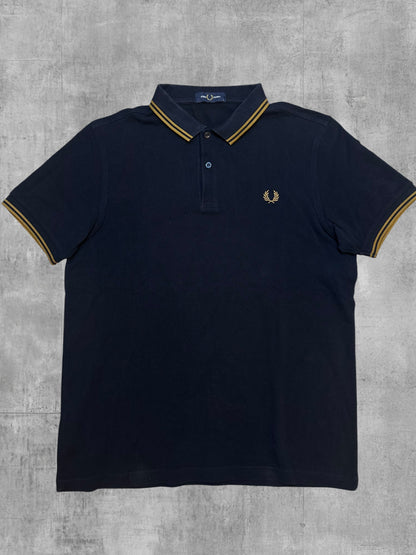 Fred Perry Polo Shirt Schwarz Gold L